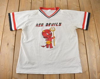 Vintage 1990s Red Devils Football Jersey Size XL