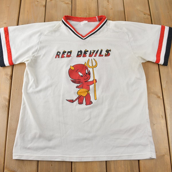 Vintage 1990s Red Devils Football Jersey Size XL