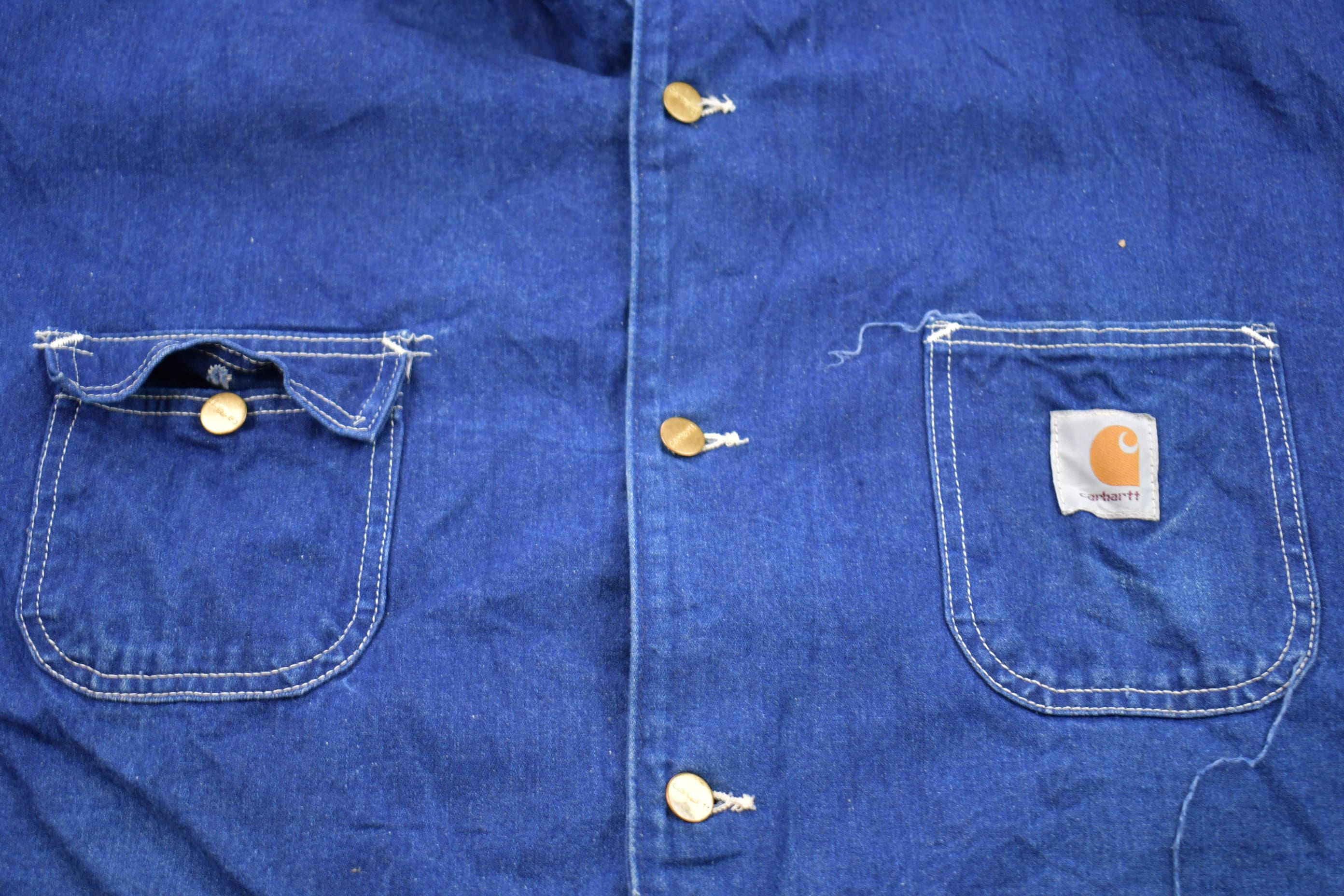 Vintage 1990s Carhartt Denim Chore Jacket / Workwear / Streetwear