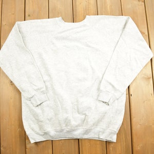 Vintage 1990s Blank Crewneck Sweatshirt / 90s Crewneck / Made In USA / Essential / Streetwear / 90s Blank
