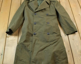 Vintage 1940er Jahre Zweiter Militär Mantel / 3D Weste / 1940er Jahre Mantel / Weste / Armee Grün / Militär / Armee Jacke /