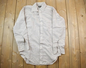 ヴィンテージ 1990年代 Mach2 ボタンアップシャツ / 抽象柄 / チェック柄カジュアルシャツ / フォーマルシャツ
