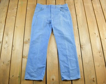 Vintage 1980s Wrangler Rancher Denim Jeans Adult 35 X 29 / American Vintage / Made in USA / Cowboy Western /  Workwear / 80s Pants