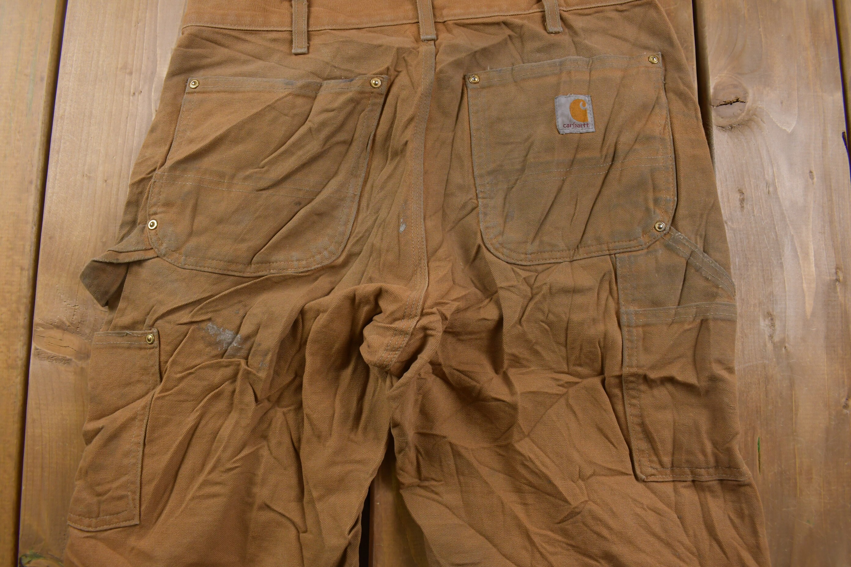 Vintage 1990s Carhartt Double Knee Heavily Distressed Work Pants