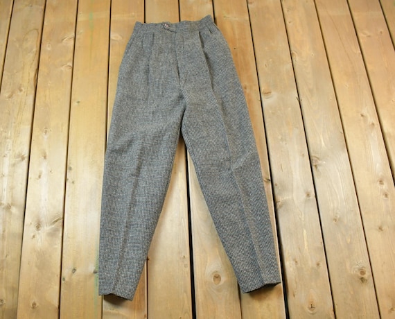 Vintage 1980's Wool Trousers Size 26 X 28 / 1980s Wool Pants
