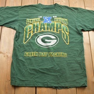 Vintage 1995 Green Bay Packers Central Division Champs NFL Graphic T-Shirt / NFL / 1990s Streetwear / Sportswear / Football / Single Stitch