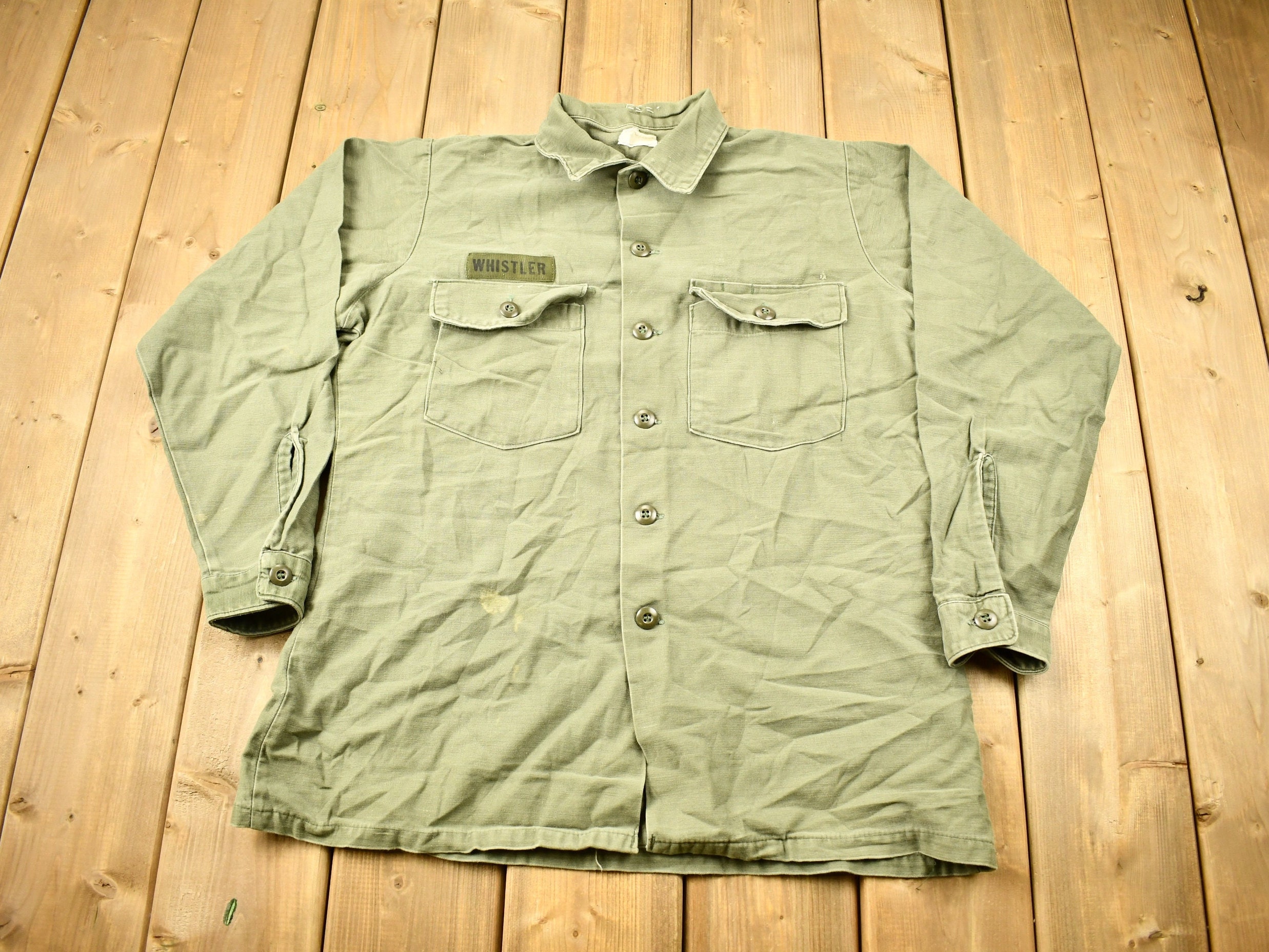 Vintage Military Button up Shirt 