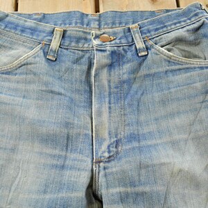 Vintage 1970s Wrangler Denim Blue Jeans Men's 29 x 27.5 / Pants / Streetwear / Cowboy Western / Made in USA / True Vintage imagen 6