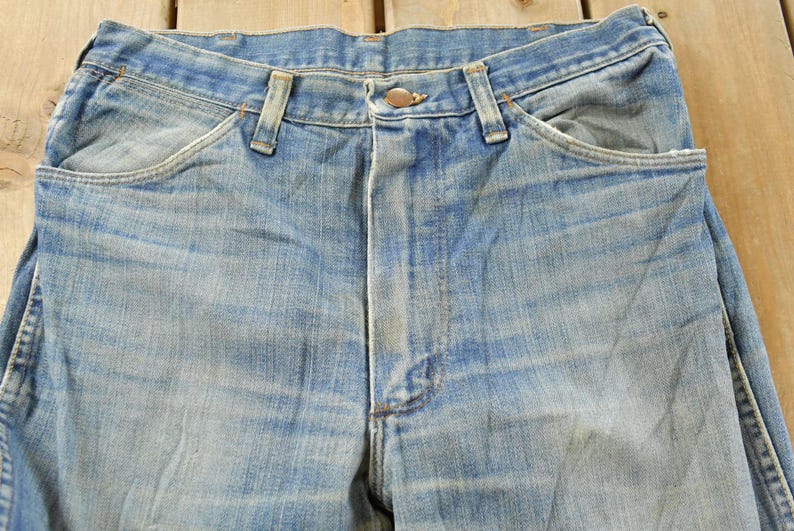 Vintage 1970s Wrangler Denim Blue Jeans Men's 29 x 27.5 / Pants / Streetwear / Cowboy Western / Made in USA / True Vintage imagen 6
