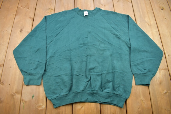 Vintage 1990s Blank Basic Simple Style Crewneck S… - image 1
