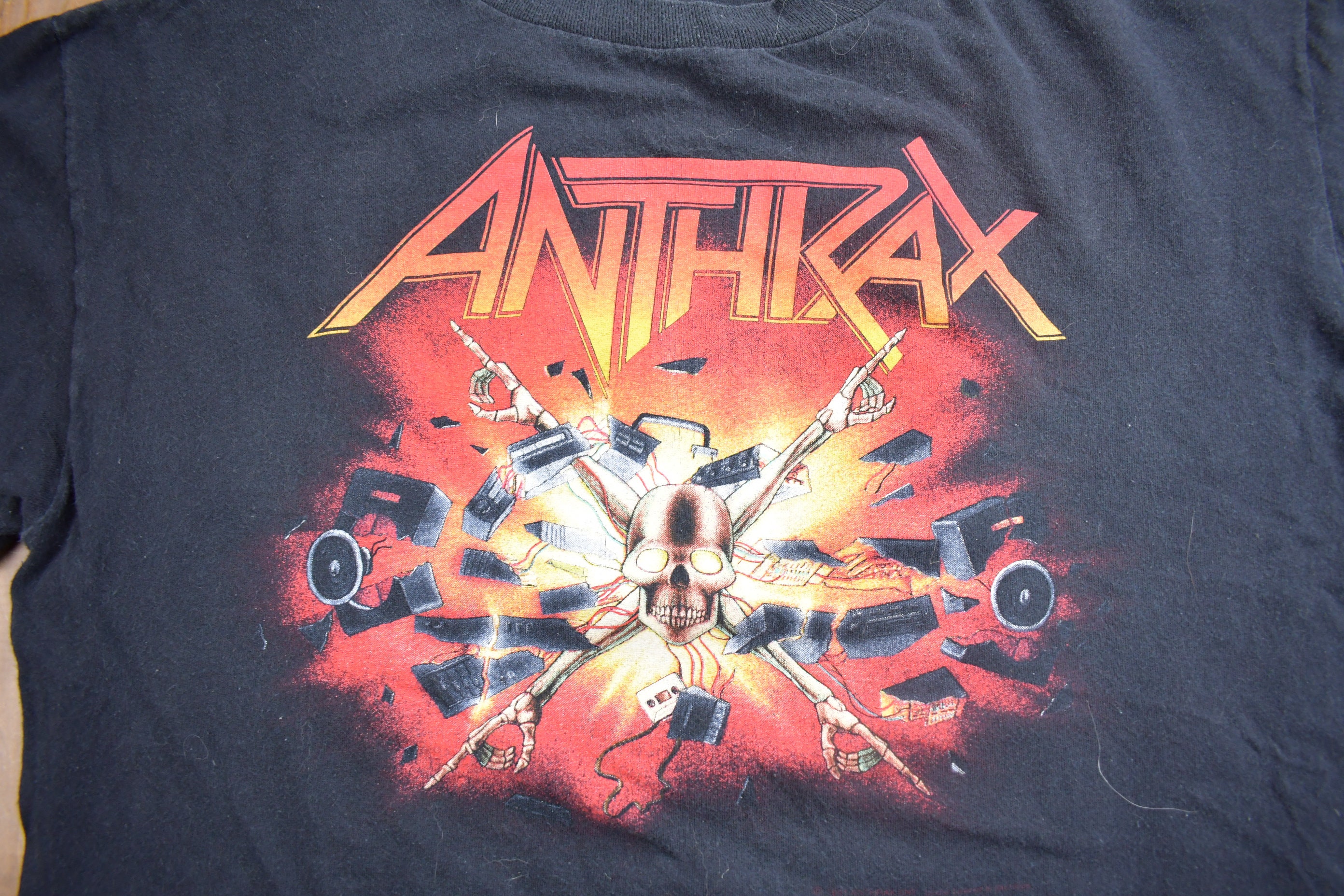 Vintage 1991 Anthrax Killer B Tour Band T-shirt / Single Stitch
