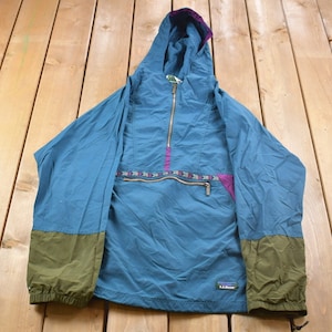 Vintage jaren 80 LL Bean windjack met kwartrits / sportkleding / windjack uit de jaren 80 / Streetwear / Athleisure / wandelen / vintage ritssluiting