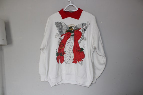 Flower Fairy Sweater / Floral Graphic Art Print Sw