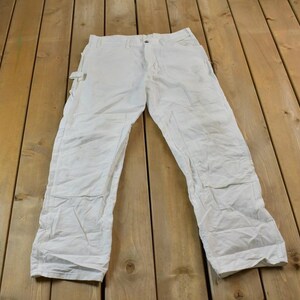 Vintage 1990s Dickie's White Paint Splatter Carpenter Pants