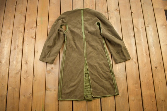 Vintage 1960s Military Liner Jacket / Button Up J… - image 2