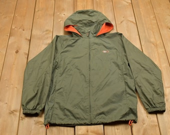 Vintage 1990s Tommy Hilfiger Hooded Windbreaker / Vintage Tommy / Outerwear Jacket / 90s Tommy Hilfiger / Vintage Logo / Tommy Zip Up