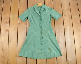 Vintage 1960s Junior Girl Scouts Uniform Dress / True Vintage / Retro Womenswear / Vintage Girl Scouts Dress / 60s / 70s / Made in USA