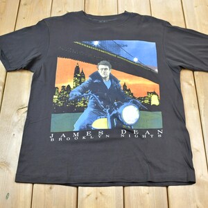 Vintage 1990s James Dean Brooklyn Nights Graphic T Shirt / Made In USA / Vintage James Dean / Vintage Actor / Film T Shirt