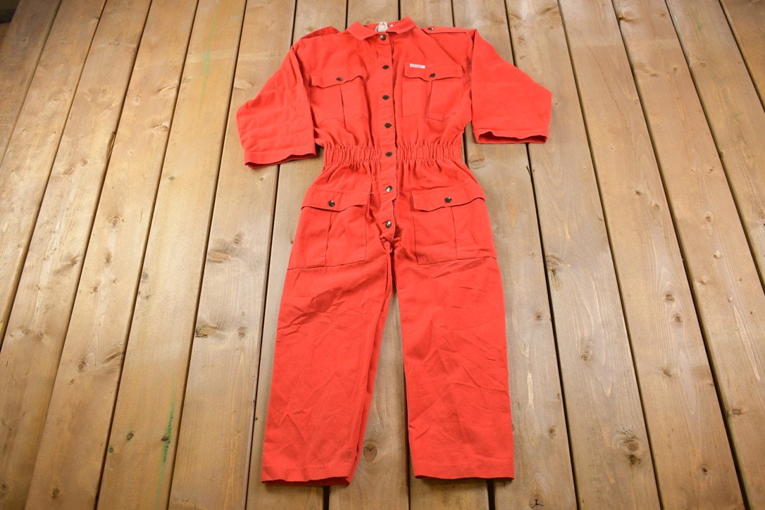 Vintage 1970s Camp Green Lake Dreams Orange Jumpsuit Size Medium Vintage Coveralls 80s Distressed Workwear One Piece Work Suit Etsy