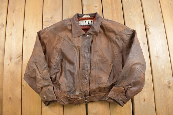 タ*コ様 80s vintage short leather down jack Vintage 1980s Black Leather Jacket | Cropped Leather Jacket