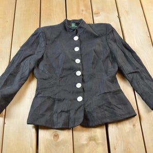 Vintage 1990s Lauren Ralph Lauren Linen Button Up Sweater / Vintage Ralph Lauren / Vintage Cardigan / Women&#39;s Sweater / Blank / Petite