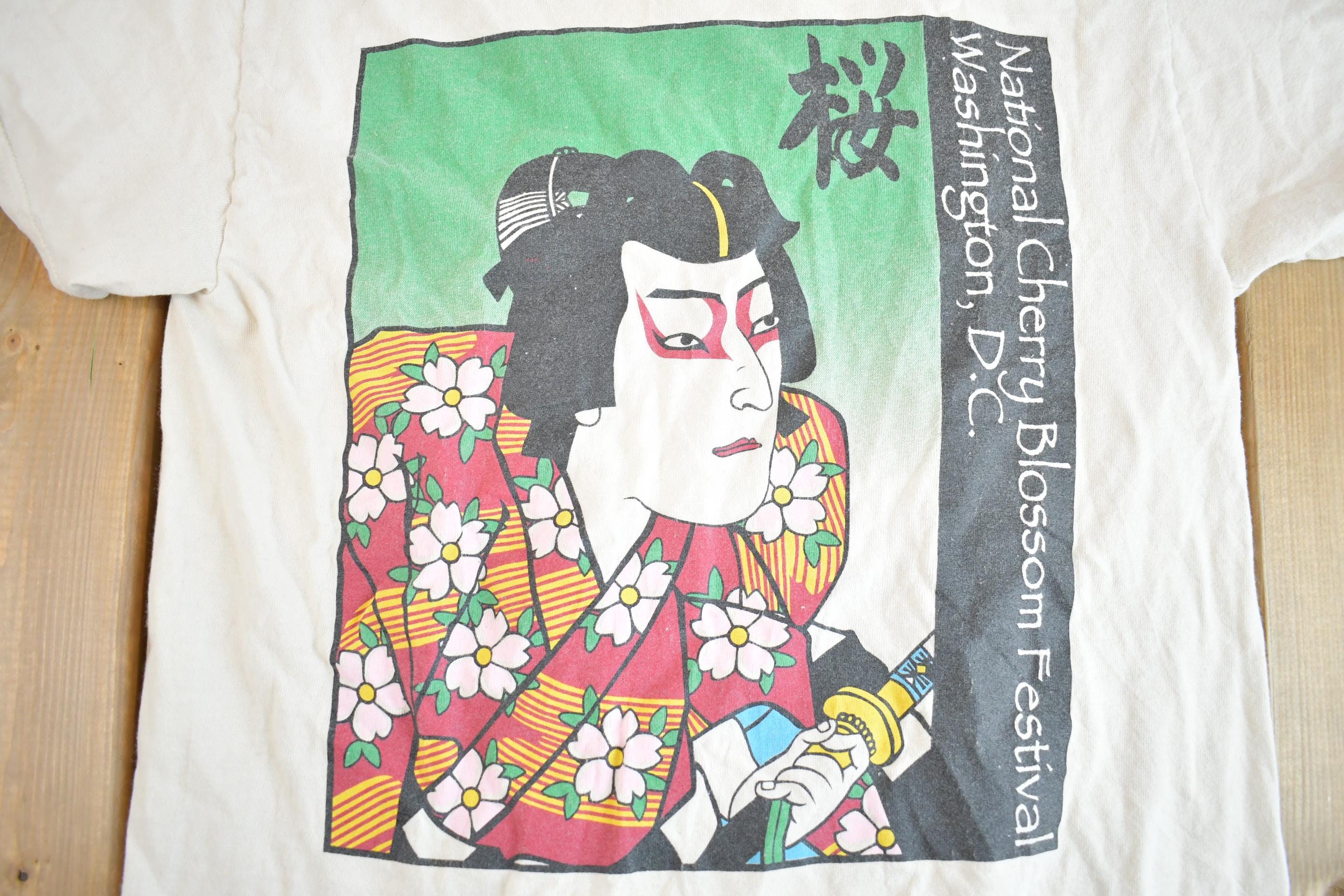Vintage 1990s Cherry Blossom Festival / Washington D.C Graphic T Shirt, image size:2784x1856