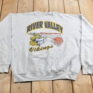 Vintage 1990s River Valley Vikings Basketball Collegiate Crewneck / River Valley Crewneck / Ohio Sweatshirt / Sportswear / Americana / Ohio