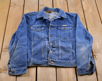 Vintage 1990s Rustler Denim Jean Jacket / Vintage Denim / Streetwear / Vintage Fall Outerwear / Fall Jacket / Rustler Denim / Made In USA