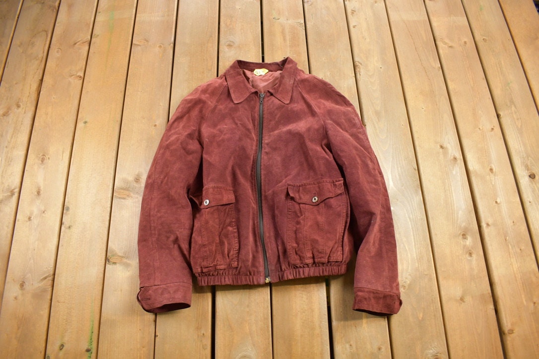 ジャケット・アウター 80s Vtg real suede leather bomber jacket il_fullxfull.5809668809_le80.jpg