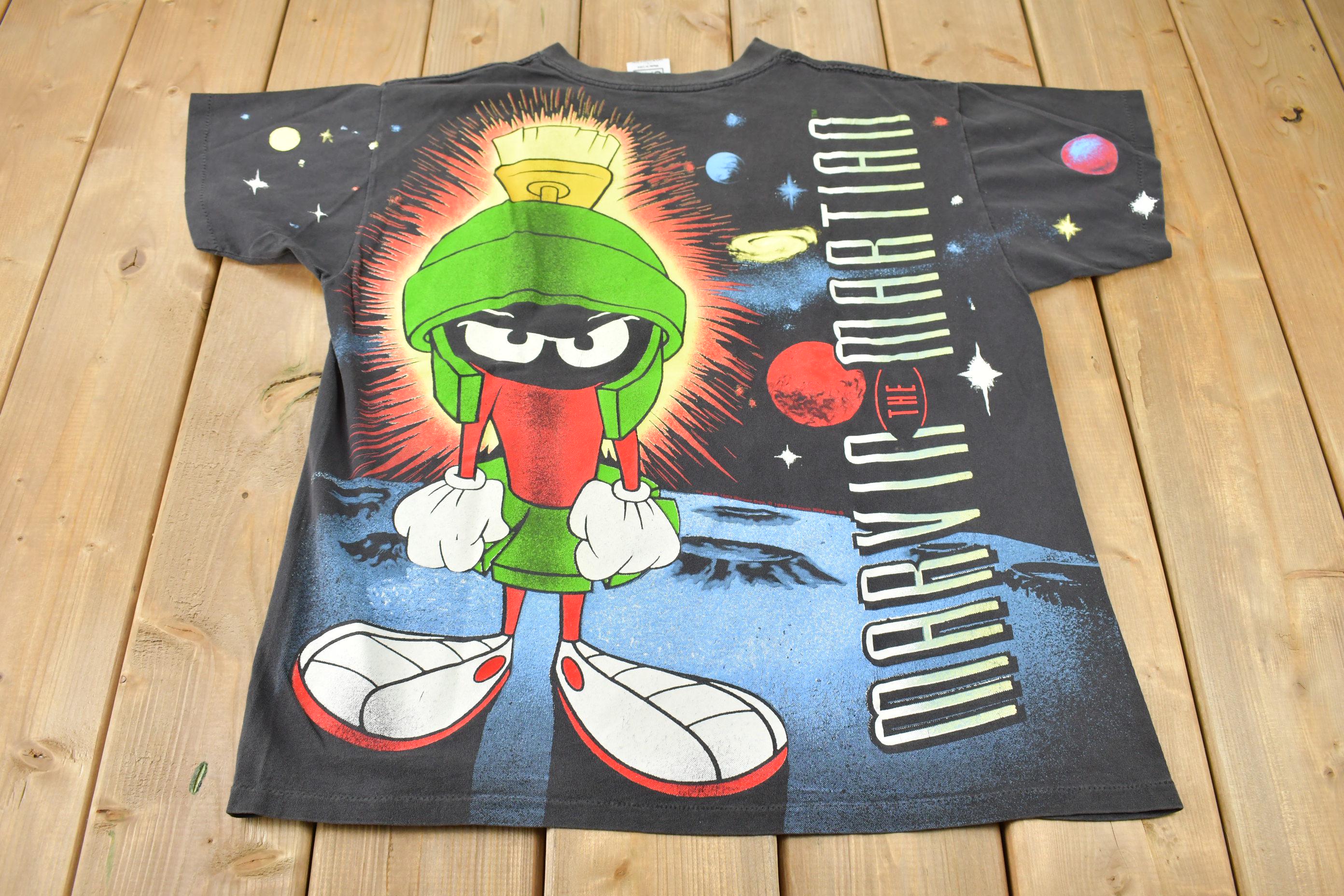 Vintage 1990s Marvin the Martian Looney Tunes All Over Print 
