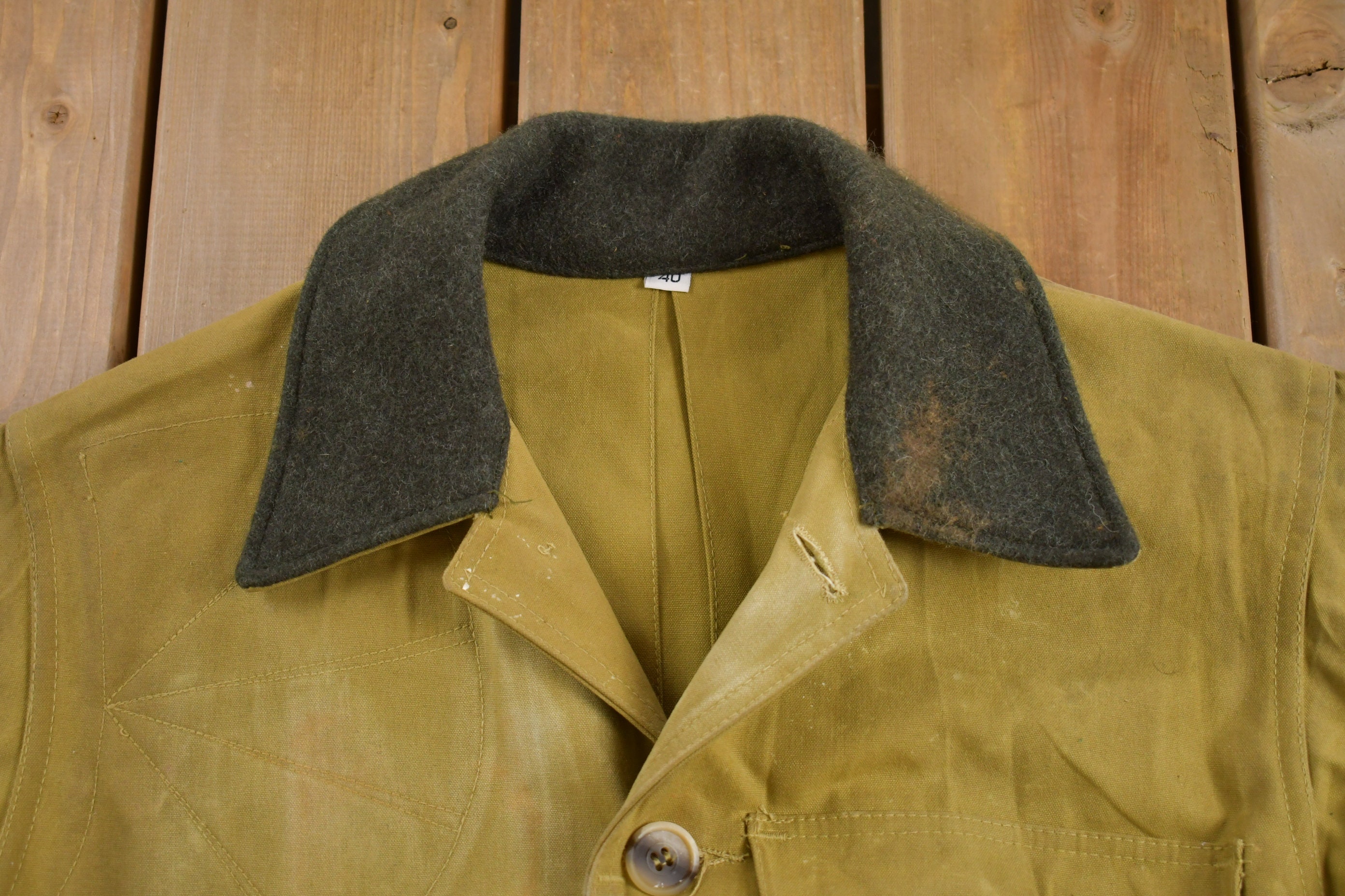 Vintage 1980s Distressed Filson Tin Cloth Cruiser Jacket Vintage 1980s Distressed Filson Tin Cloth Cruiser Jacket