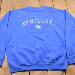 Vintage 1990s University Of Kentucky Collegiate Crewneck / Embroidered / NCAA Sweatshirt / Sportswear / Americana / Kentucky Wildcats