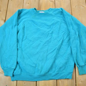 Vintage 1990s Blank Light Blue Crewneck Sweatshirt