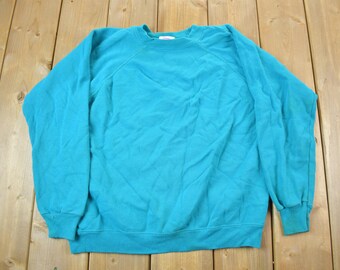 Vintage 1990s Blank Light Blue Crewneck Sweatshirt
