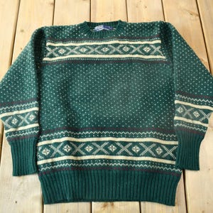 Vintage 1980s Polo Ralph Lauren Snowflake Knit Crewneck Sweater / Vintage Polo / Outdoorsman / Earth Tones / Vintage Ralph Lauren