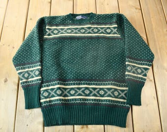 Vintage 1990s Polo Ralph Lauren 100% Merino Wool Sweater / Vintage