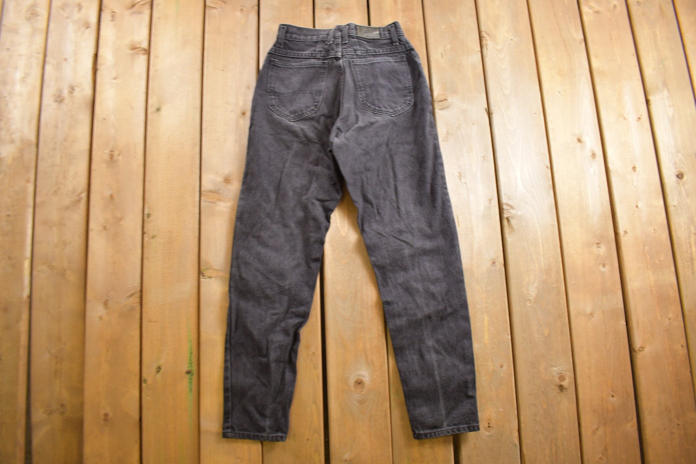 Vintage 1980s LEE Black Jeans Size 25 X 28 / Streetwear Fashion