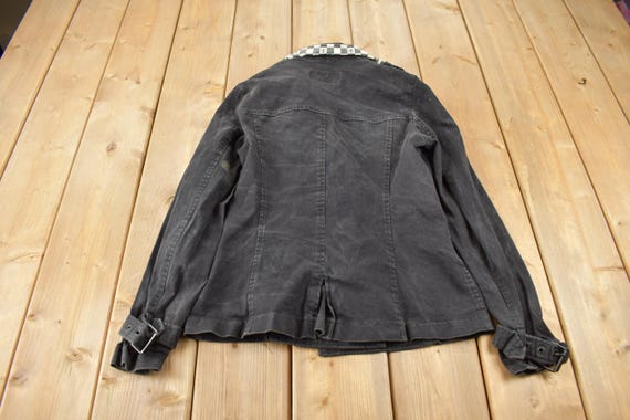 Vintage 1990s Tripp NYC Goth Style Button up Jacket / Biker Jacket