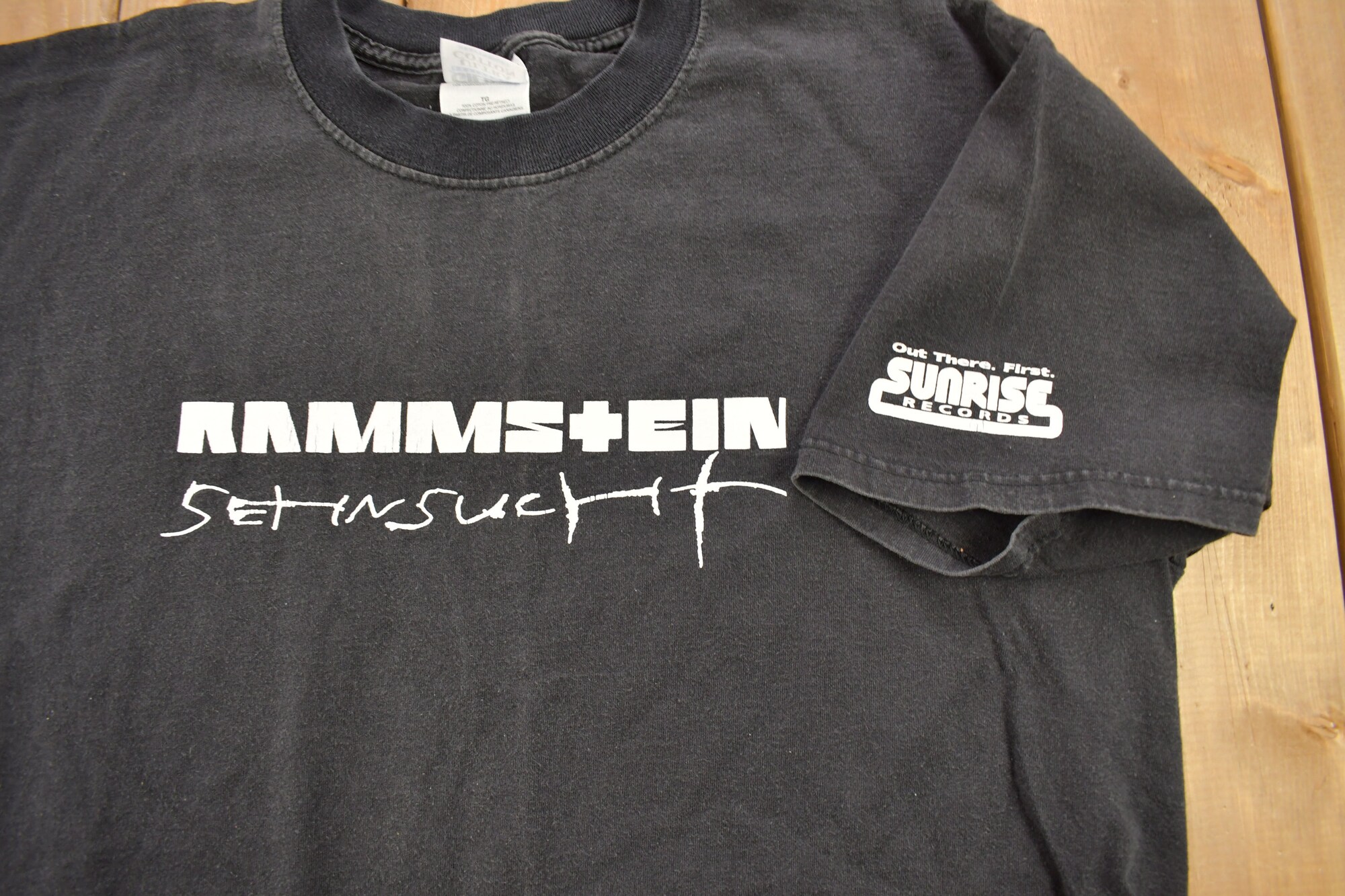Discover Vintage 1997 Rammstein Set In Sucht Band T-shirt / Band Tee / Sunrise Records / Music Promo / Premium Vintage