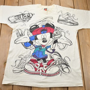 ヴィンテージ 1990年代 ディズニー ミッキー ヌース AOP スニーカー Tシャツ / 90年代 グラフィック Tシャツ / ヴィンテージ ミッキーマウス / アメリカ製 / 90年代 ディズニー Tシャツ