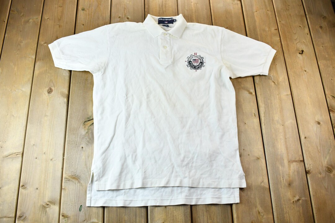 90s USA製 POLO SPORT OCEAN CHALLENGE Vintage 1990s Polo Ralph Lauren Sport Ocean Challenge Compass Logo