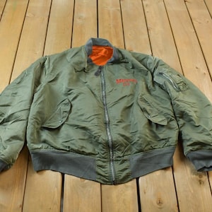 ジャケット・アウター 90s GREENBRIER MA-1 jacket olive LARGE USAF MA-1 Green Flight Jacket By Greenbrier Mnfg Vintage New