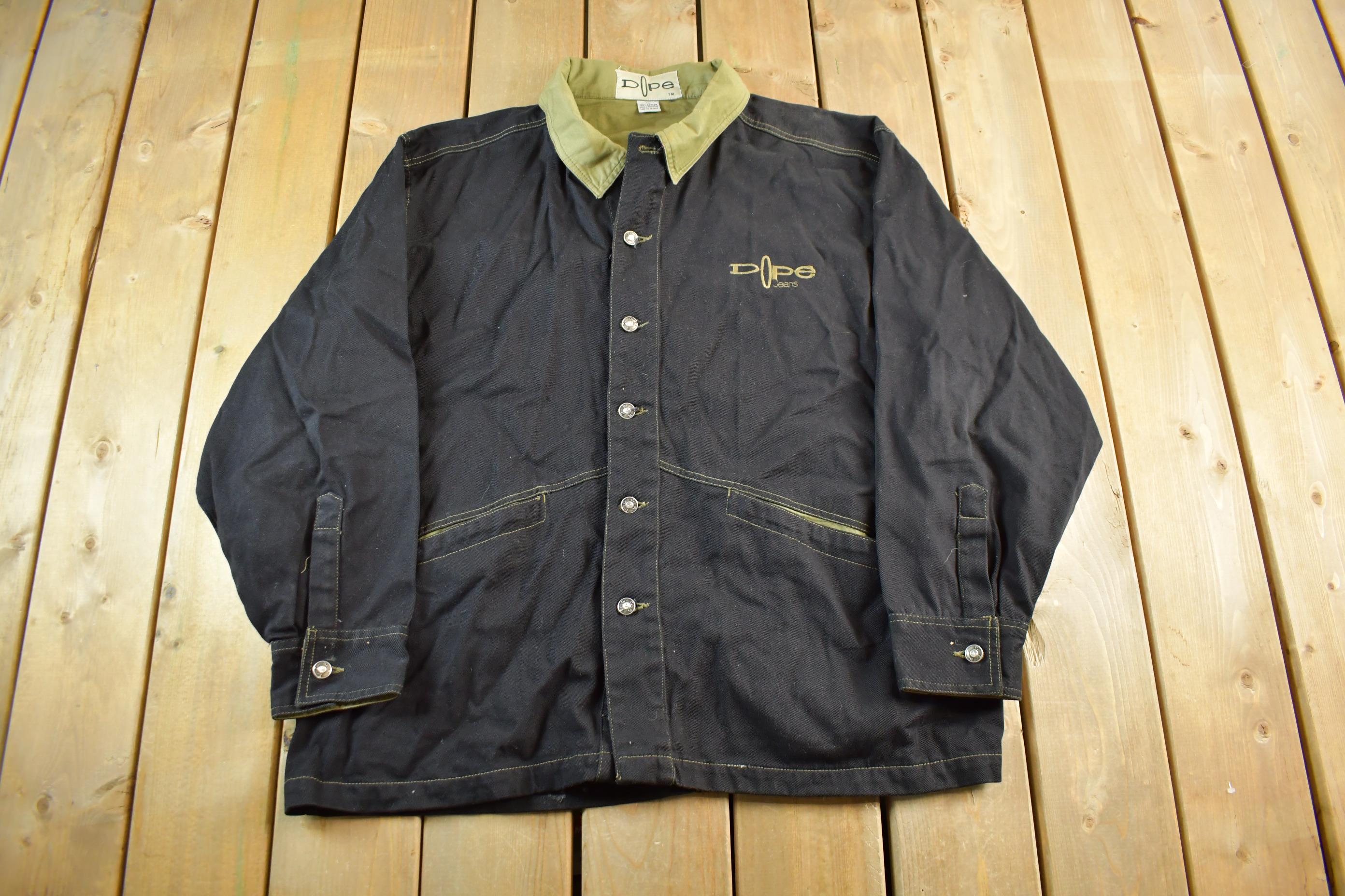 Vintage 1990s Dope Jeans Denim Jean Chore Jacket Men