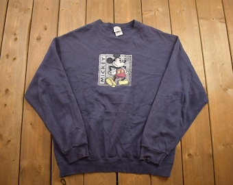 Vintage 1990s Mickey Mouse Disney Crewneck / Vintage Sweatshirt / Vintage Disney / Mickey / Cartoons / Novelty Sweater