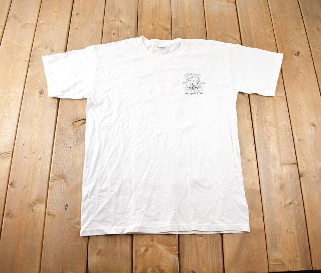 Buy Vintage 1990s Java Joes St. Ignace Michigan Souvenir Travel T Shirt ...