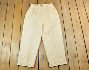 Pantalones plisados vintage color canela de los años 90 / Fabricación limitada en EE. UU. / Ropa vintage americana / Ropa de trabajo / Ropa de calle / Pantalones vintage