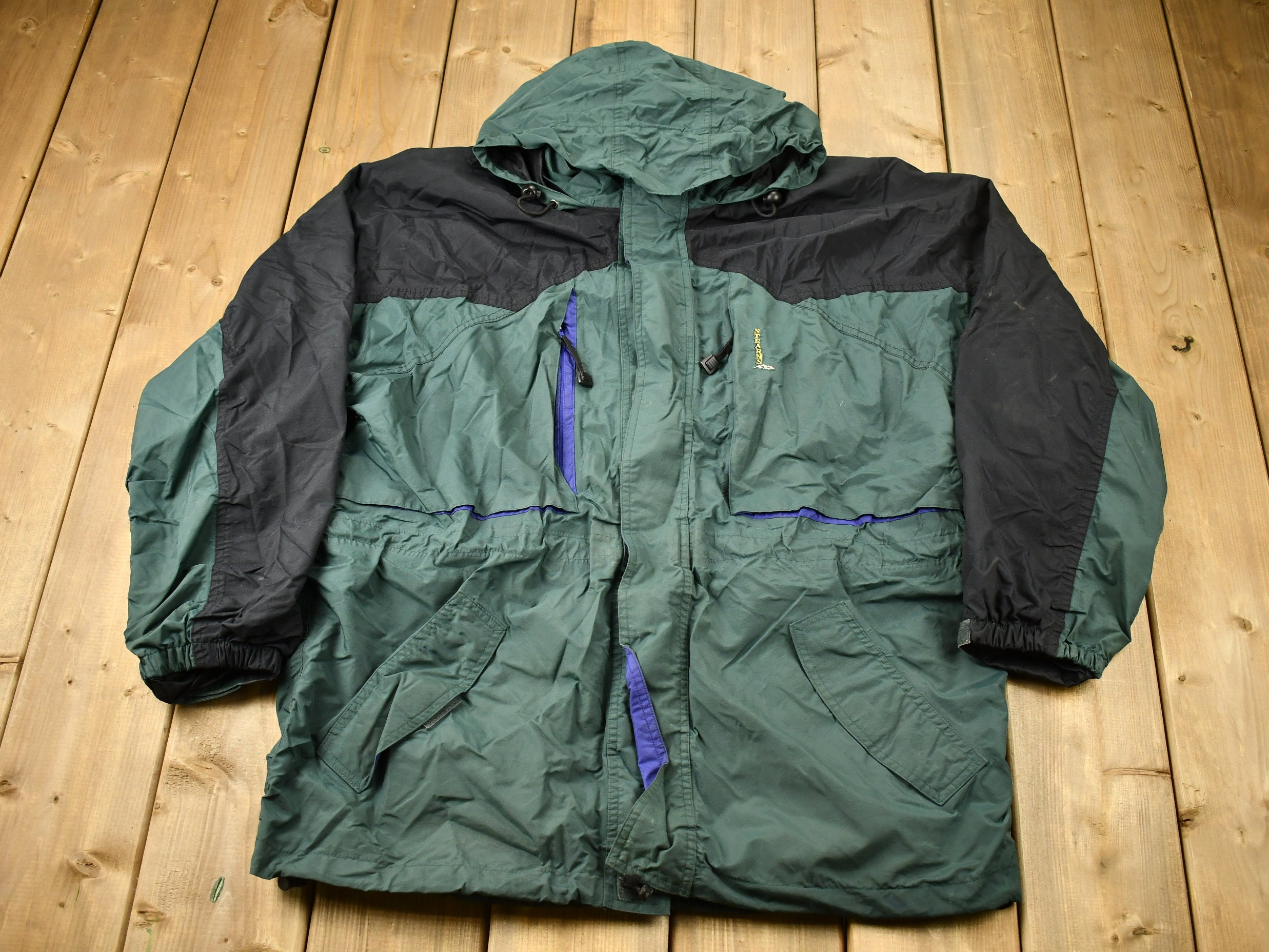 Vintage 1990s Stearns Dry Wear Color Block Windbreaker Vintage 1990s Stearns Dry Wear Color Block Windbreaker