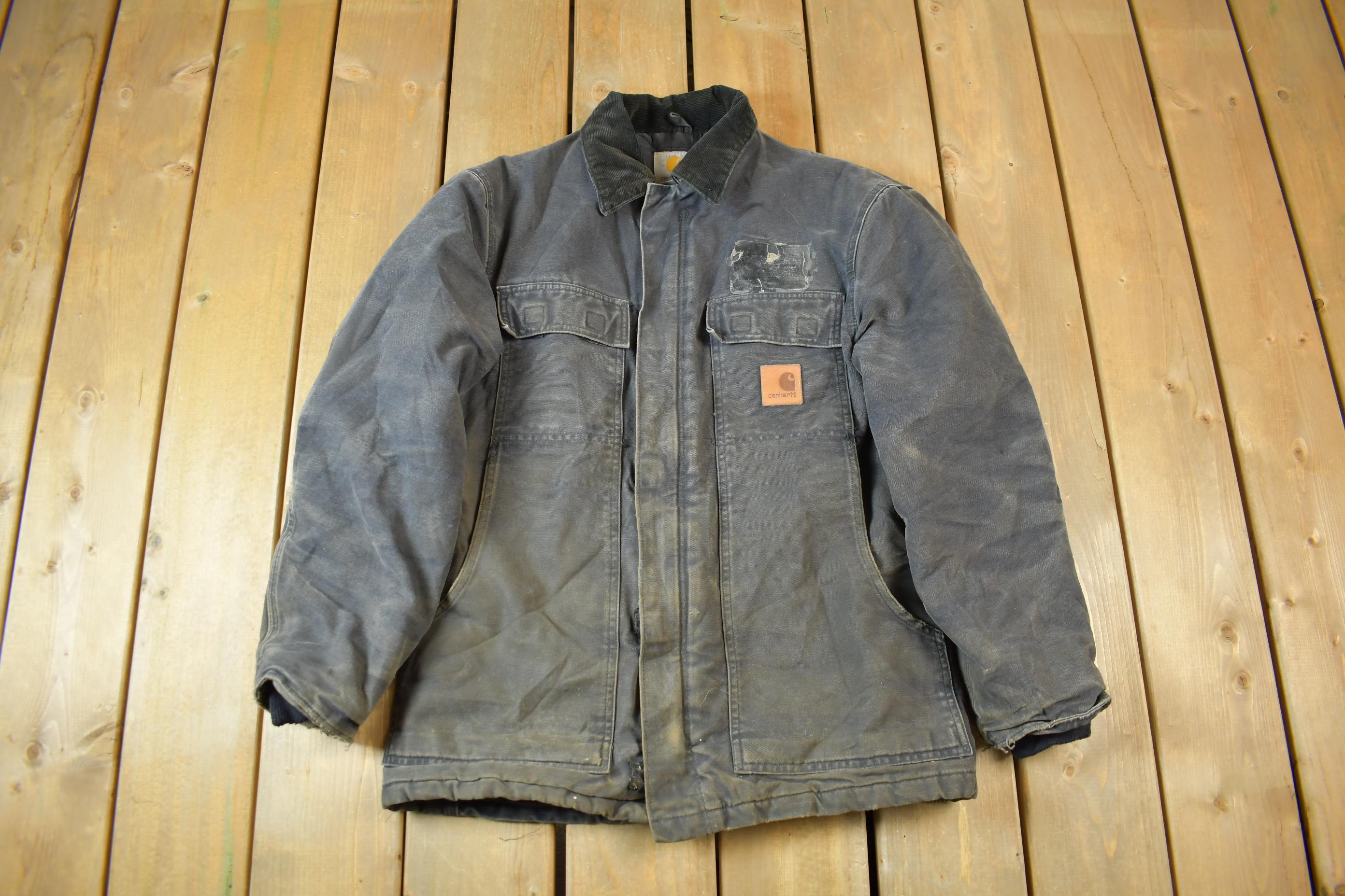 USA製　90s　carhartt traditional jacket 90s Carhartt Santa Fe Southwest Aztec Jacket Quilt Lined Mens XL