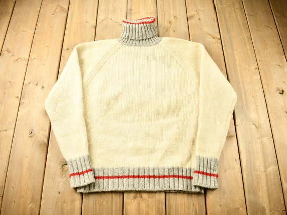 Wool Turtleneck Knit Sweater / - Etsy