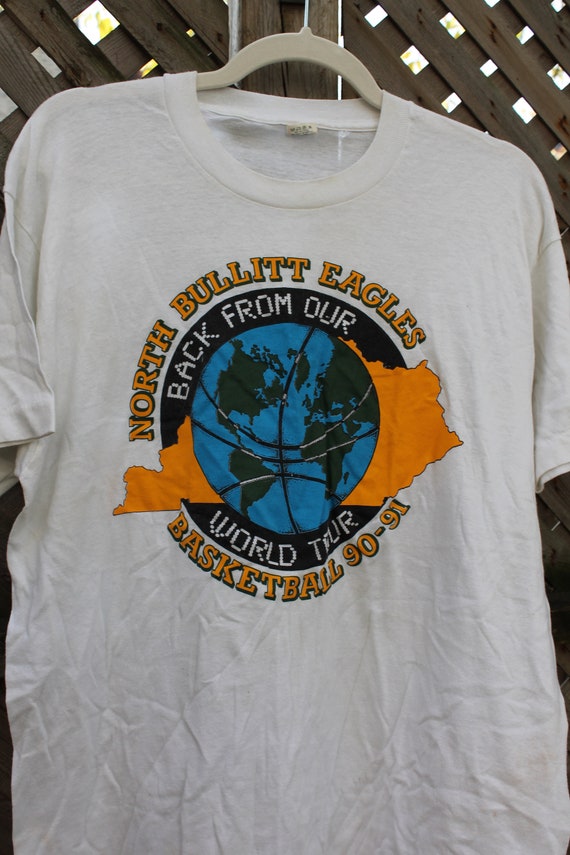 Vintage 1991 North Bullitt Eagles World Tour Bask… - image 3